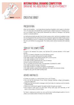 Brief &ndash; Inscription &ndash; Rules - Ensemble contre la peine de mort