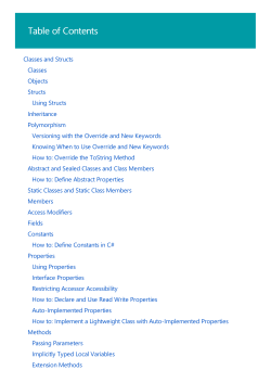 Classes and Structs (C# Programming Guide) | Microsoft Docs