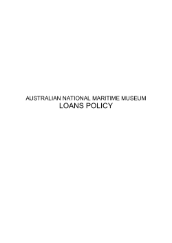 loans policy - Australian National Maritime Museum