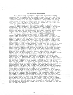 the epic of gilgamesh - Republic School District