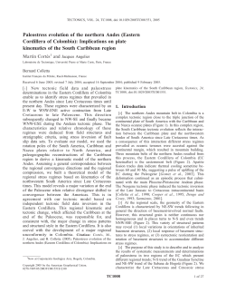 Paleostress evolution of the northern Andes (Eastern Cordillera of