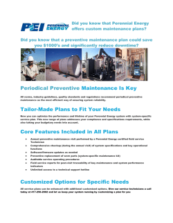 Periodical Preventive Maintenance Is Key Tailor