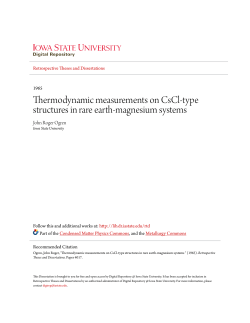 Thermodynamic measurements on CsCl-type structures in rare earth