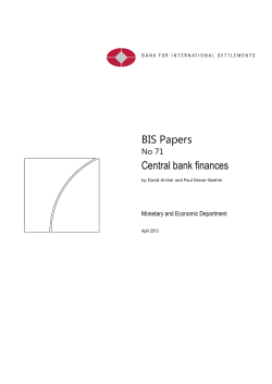 Central bank finances - Bank for International Settlements