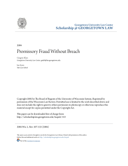 Promissory Fraud Without Breach