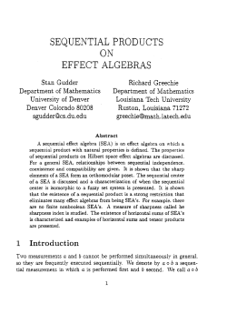 sequential products on effect algebras