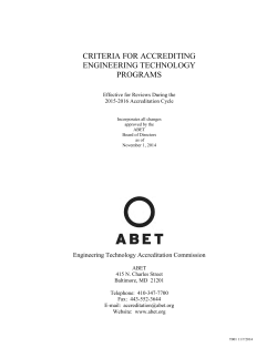 criteria for accrediting engineering technology programs