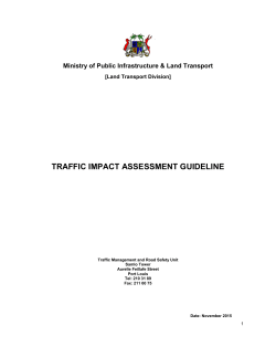 traffic impact assessment guideline - Ministry of Public Infrastructure