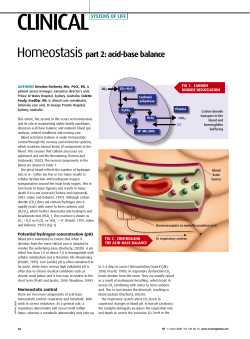 Homeostasis part 2: acid-base balance