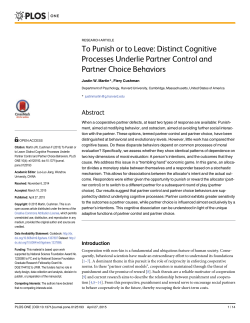 To Punish or to Leave: Distinct Cognitive