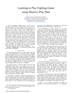 Learning to Play Fighting Game using Massive Play Data