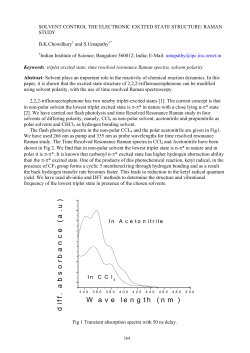 solvent control the electronic excited state structure: raman