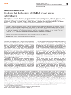 Evidence that duplications of 22q11.2 protect against