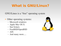 What is GNU/Linux?