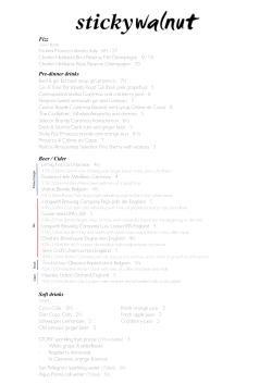 D R I N K S - Sticky Walnut