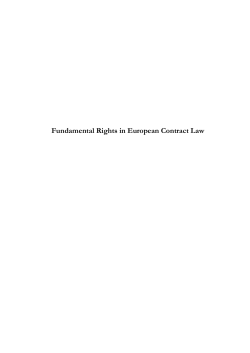 Fundamental rights and European contract law