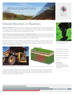 Diluted Bitumen - Canadian Energy Pipeline Association