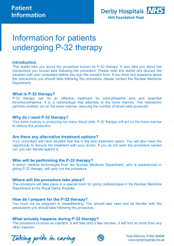 P-32 therapy - Derby Teaching Hospitals NHS Foundation Trust