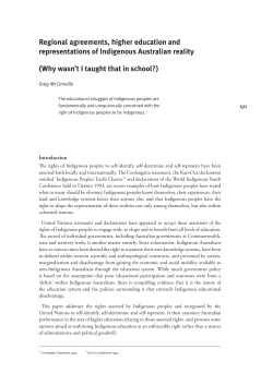 Regional agreements, higher education and - ANU Press