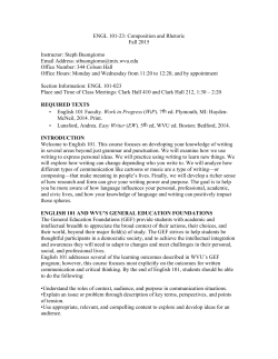 English 101 Buongiorno, Fall 2015