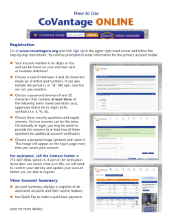 Guide to CoVantage Online