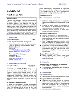 Section II Summary - UNESCO World Heritage Centre