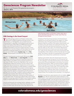 Geosciences Program Newsletter