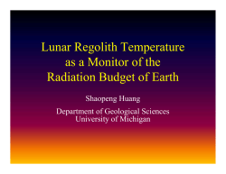 Lunar Regolith Temperature as a Monitor of the Radiation Budget of