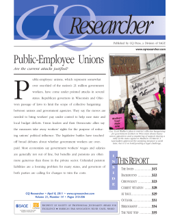 Public-Employee Unions - The Center for Economic and Policy