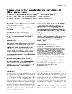 A prospective study of hypertension and the incidence of kidney