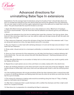 Advanced directions for uninstalling Babe Tape In