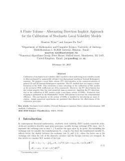 A Finite Volume - Alternating Direction Implicit Approach for the