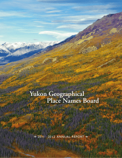 20123.91 MB - Yukon | Geographical Place Names Board