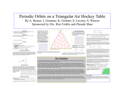 Periodic Orbits on a Triangular Air Hockey Table by Baxter, Gemmer