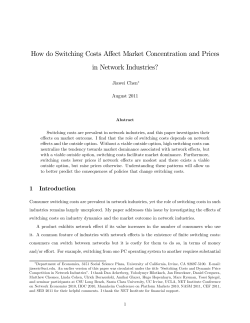 How do Switching Costs Affect Market Concentration and Prices in