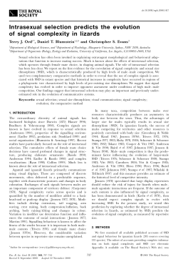 Intrasexual selection predicts the evolution of signal complexity in