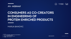 CONSUMERS AS CO-CREATORS IN ENGINEERING OF PROTEIN