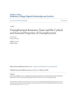 Unemployment Insurance Taxes and the Cyclical and Seasonal