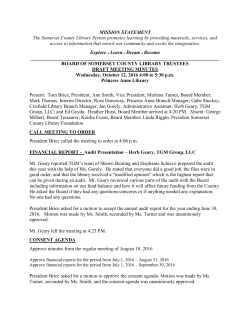 Board Minutes - Somerset County Library