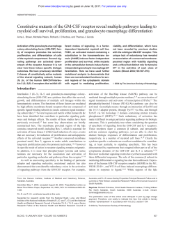 Constitutive mutants of the GM-CSF receptor reveal