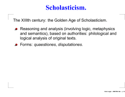 Scholasticism.