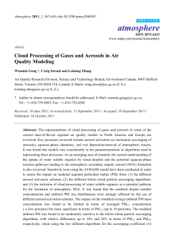 Cloud Processing of Gases and Aerosols in Air Quality Modeling