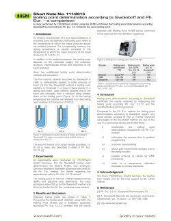 Short Note No. 111/2013 Boiling point determination