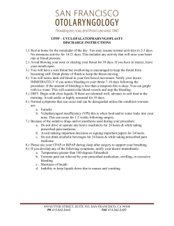 UPPP – UVULOPALATOPHARYNGOPLASTY DISCHARGE