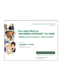 The Latest Word on &ldquo;INCURRED EXPENSES&rdquo;