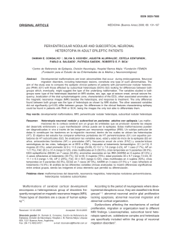 Heterotop&iacute;a neuronal nodular y subcortical en pacientes adultos con