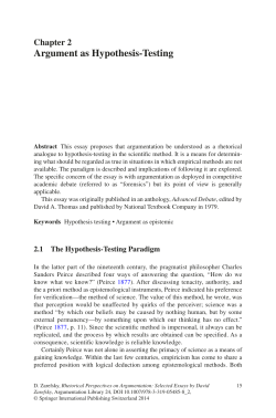 Argument as Hypothesis-Testing