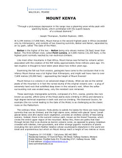 mount kenya - Summit Ventures