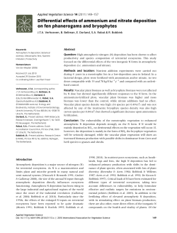 Differential effects of ammonium and nitrate deposition on - B-ware