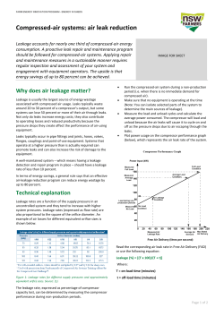Compressed-air systems: air leak reduction